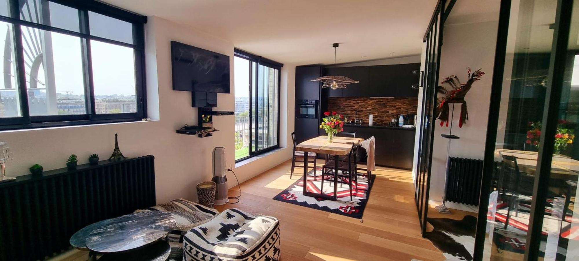 Appartement Vue Tour Eiffel Paris 16 Eme מראה חיצוני תמונה